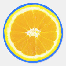 orange Scheibe Runder Sticker