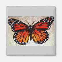 orange Schmetterling Kühlschrankmagnet