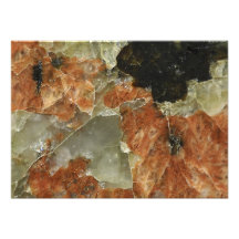 Orange, schwarzer und klarer Quarz Foto