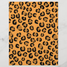 Orange, Schwarzes und Brown-Leopard-Druck-Muster Individuelle Flyer