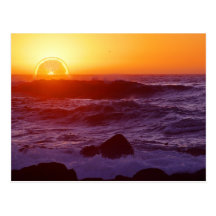 Orange Sonnenuntergang Postkarten