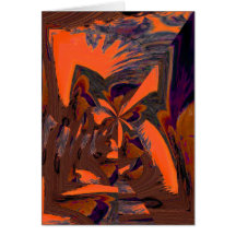 Orange Stern abstrakt Grußkarten