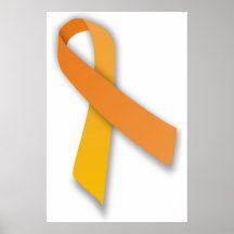 Orange Tierwächter-Bewusstseins-Band Posterdrucke