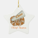 Orange u. weiße Cheerleaderverzierung Weihnachtsbaum Ornamente