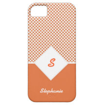 Orange u. weißer Monogramm iPhone 5 Kasten iPhone 5 Case