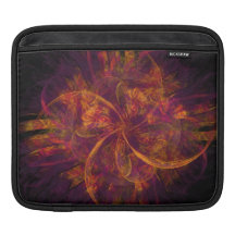 Orange und lila Fraktal-Strudel Sleeve Für iPads