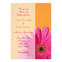 Orange und rosa Gerbera-Gänseblümchen-Hochzeits-Ei