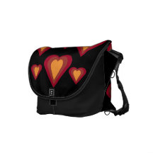 Orange und rote Liebe-Herztasche Kurier Tasche