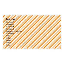 Orange und weißer gestreifter Monogramming Umbau Visitenkarten Vorlage