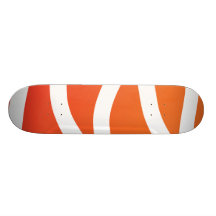 Orange und weißes Skateboard Skateboard Deck