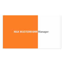 Orange Visitenkarte