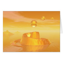 Orange Wasser Grußkarten
