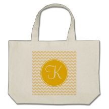 Orange Zickzack mit orange Monogramm Tasche