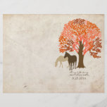 Orangen-und Brown-Herbst-Pferde Bedruckte Flyer