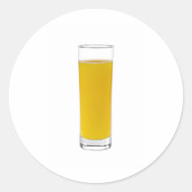 Orangensaft Runde Aufkleber