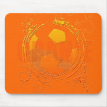 Oranje Fußballfanfußball-Schmutz-Ballgeschenke Mousepads