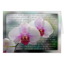 Orchideen-Karte der Mutter christliche Tages