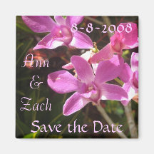 Orchideen-Save the Date Magnet Kühlschrankmagnet