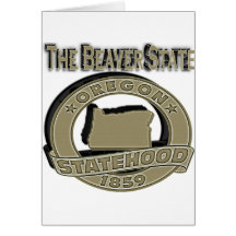 Oregon der Biber-StaatStatehood Grußkarte
