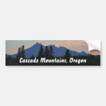 Oregon-Kaskaden an der Dämmerung Autoaufkleber