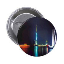 Orientalischer Perlen-Turm China-Shanghais Buttons