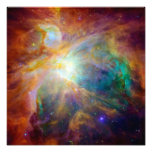 Orions-Nebelfleck (Hubble u. Spitzer Teleskope) Photo Druck