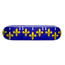 Orleanais, Frankreich-Flagge Personalisiertes Skateboarddeck