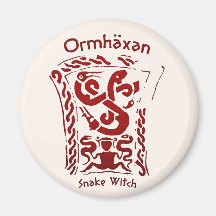 Ormhäxan Schlangen-Hexe-Rune Kühlschrankmagnete
