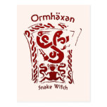 Ormhäxan Schlangen-Hexe-Rune Postkarten