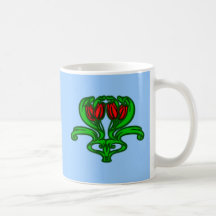 Ornament Blume flower Kaffeetasse
