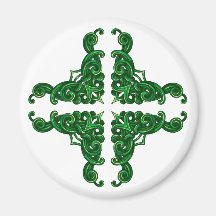 Ornament floral grünes Kreuz green cross Magnets