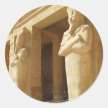 Osirian Statuen von Hatshepsut - weibliches Pharao Runder Aufkleber