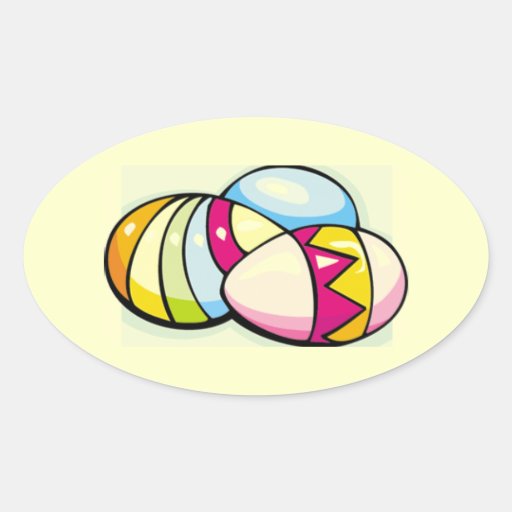 Osterei-Oval-Aufkleber