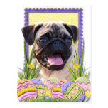 Osterei-Plätzchen - Mops Postkarte