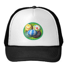 Ostereier Osternest easter eggs basket Retromütze