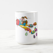 Osterhase Flugzeug Teetasse