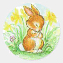 Osterhase Runder Sticker