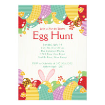 Osterhasen-Ei-Jagd-Ostern-Party Einladung