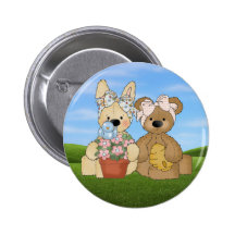 Osterhasen-Freunde Buttons