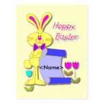 Ostern-Namensschild - Postkarte