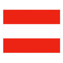 Österreich - Flagge/Österreich - Flagge Postkarten
