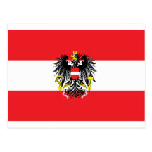 Österreich-Flagge Postkarte
