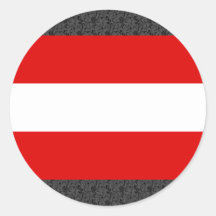Österreich-Flagge Runde Aufkleber