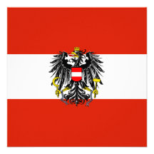 Österreich-Flaggen-Einladung