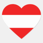 Österreich-Flaggen-Herz-Aufkleber