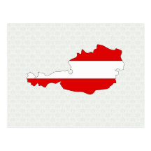 Österreich-Flaggen-Karte Größengleich Postkarten