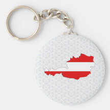 Österreich-Flaggen-Karte Größengleich Schlüsselband
