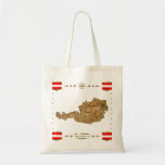 Österreich-Karte + Flaggen-Tasche