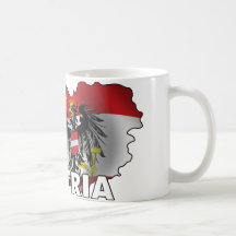 Österreich-Karte Kaffee Tassen