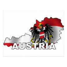 Österreich-Karte Postkarte